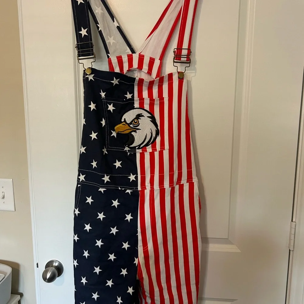 Men's Patriotic Eagle Overalls - Picture 1 of 8